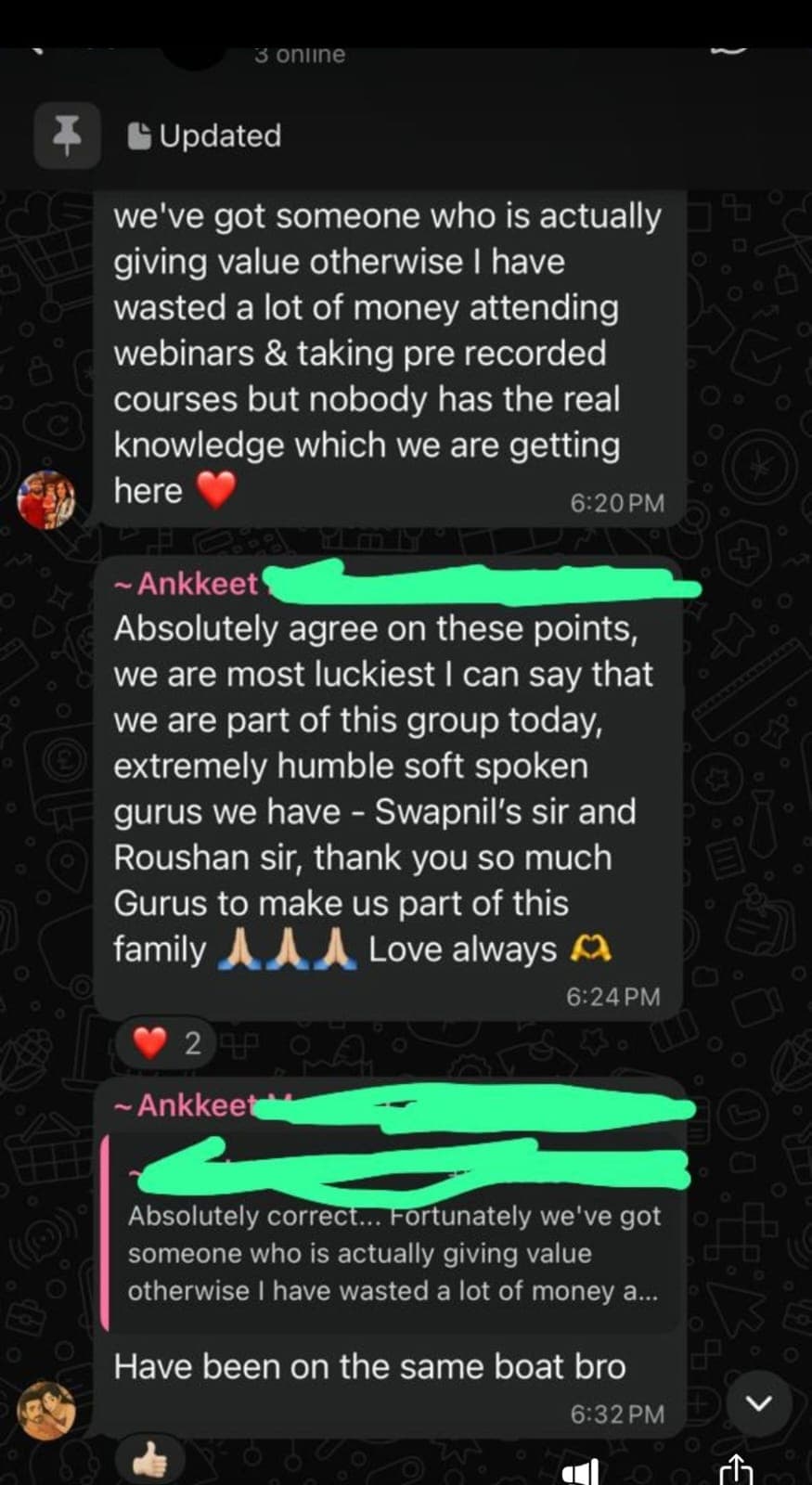 Student feedback 6