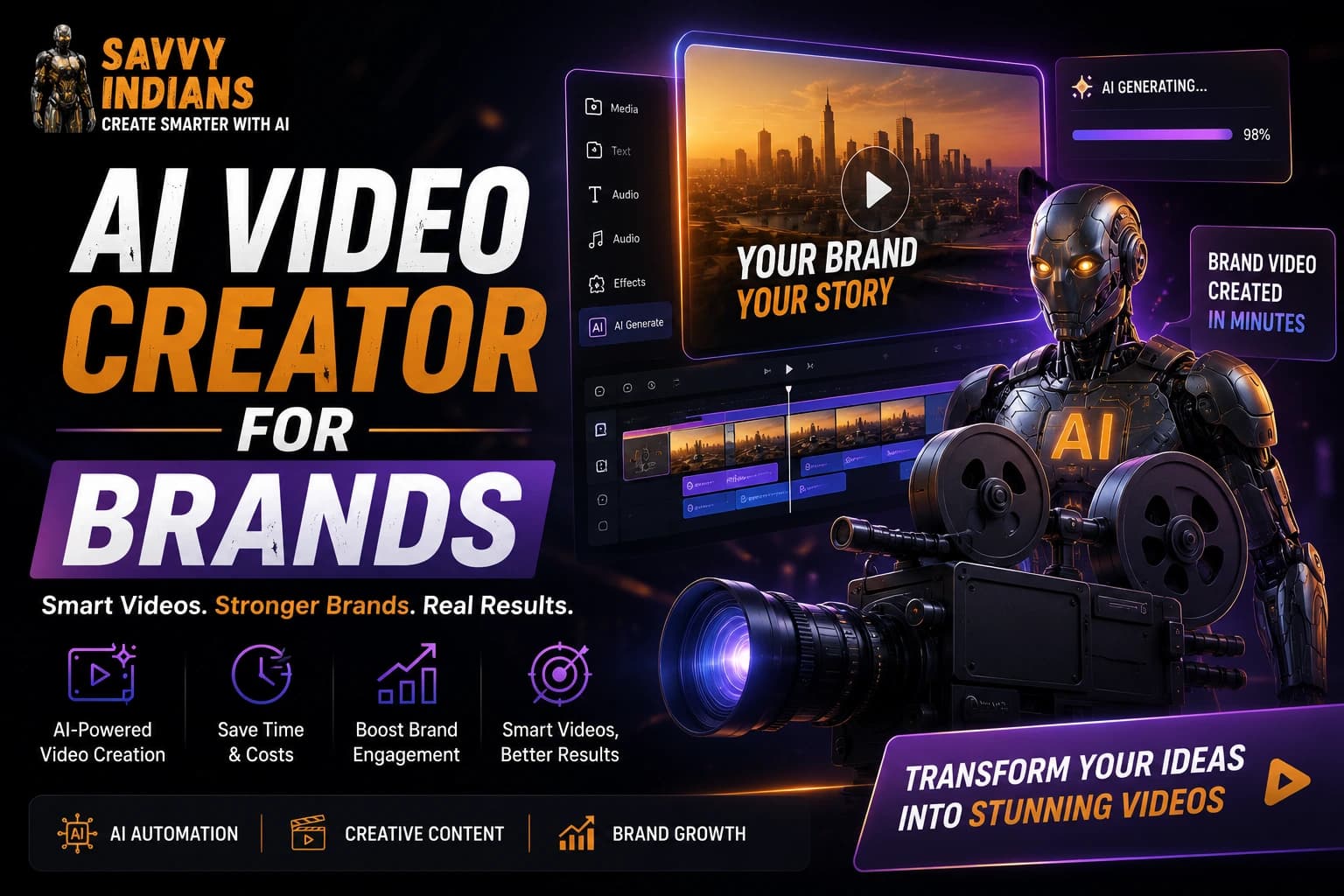 AI Video Creator for Brands | Savvy Indians